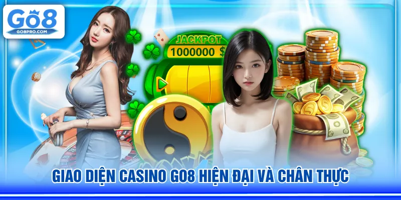 Giao diện Casino GO8 hiện đại và chân thực